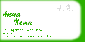 anna nema business card